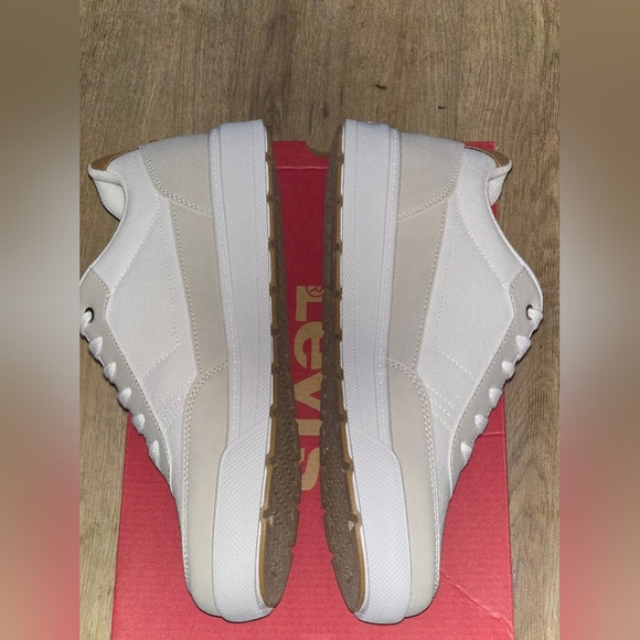 Levi’s Aden White Natural Canvas Sneakers Men’s 11 | NIB - Picture 11 of 14